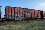 A former NdeM Boxcar rolls east through Rosenberg